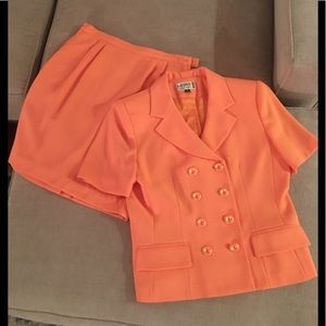 Orange Women’s Summer Suit Coat & Skirt 8